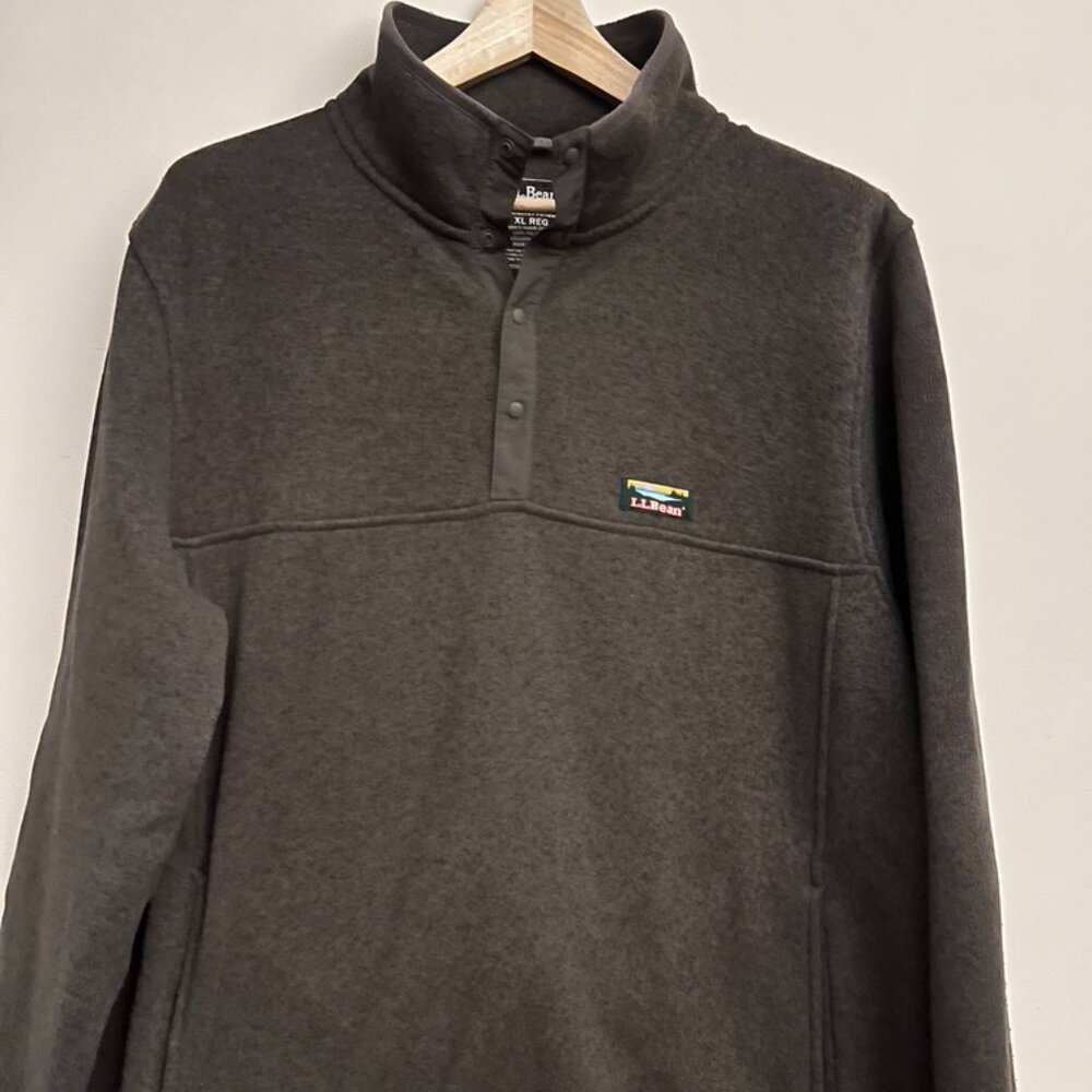 L.L. Bean Men's  Sweater Fleece Pullover 298050 Grey, XL Regular